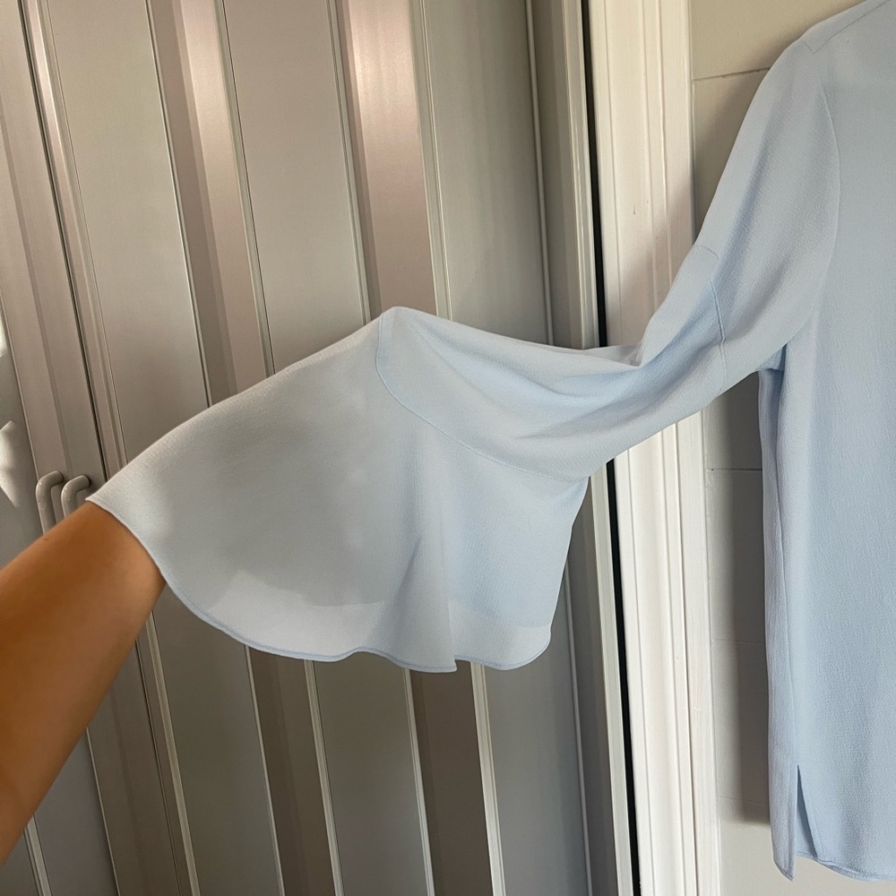 Vince Camuto | Semi Sheer Long Sleeve Blouse Size Small - Picture 4 of 12